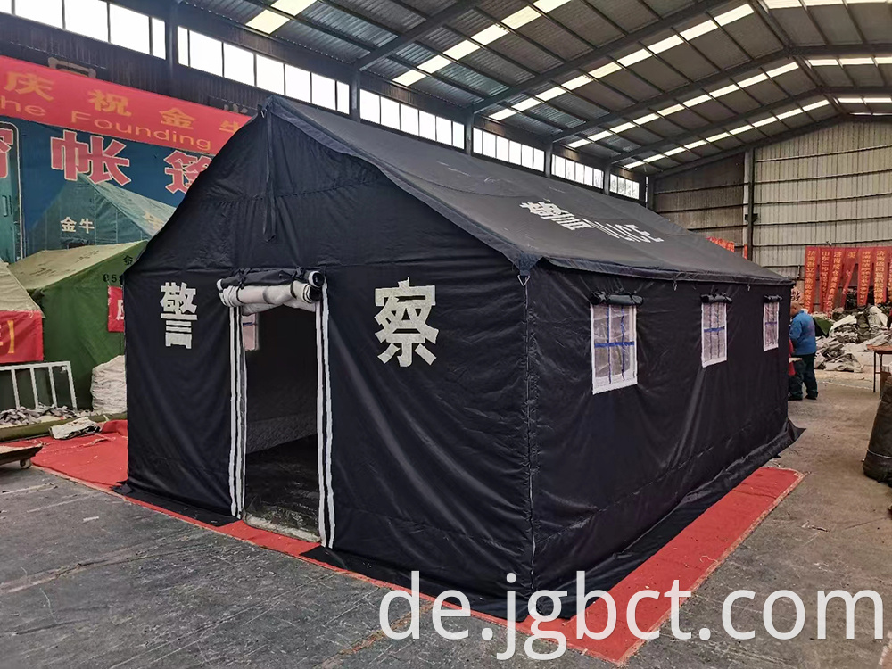 Double decker police canvas tent